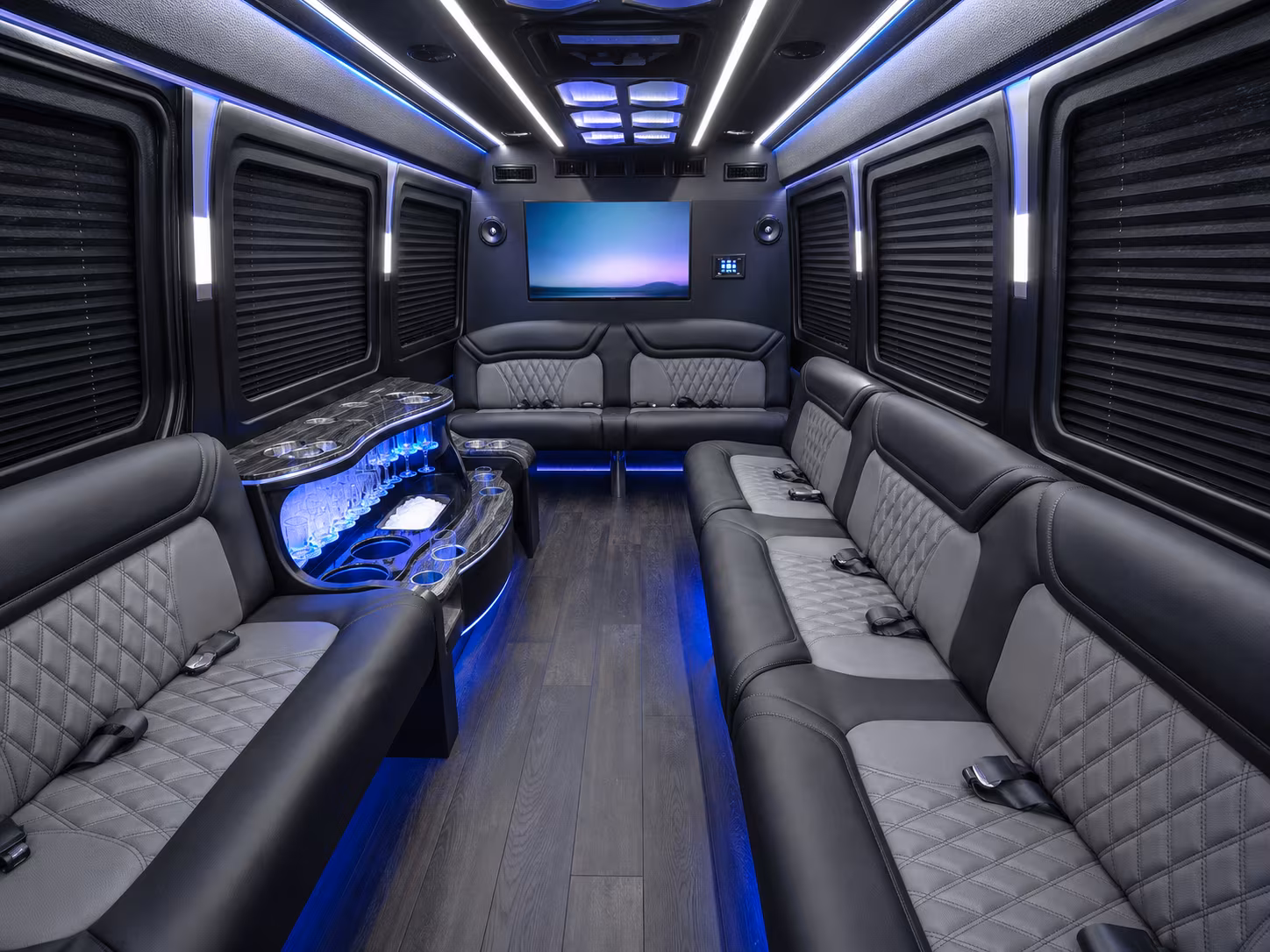 brookhaven 15 passenger party bus interior