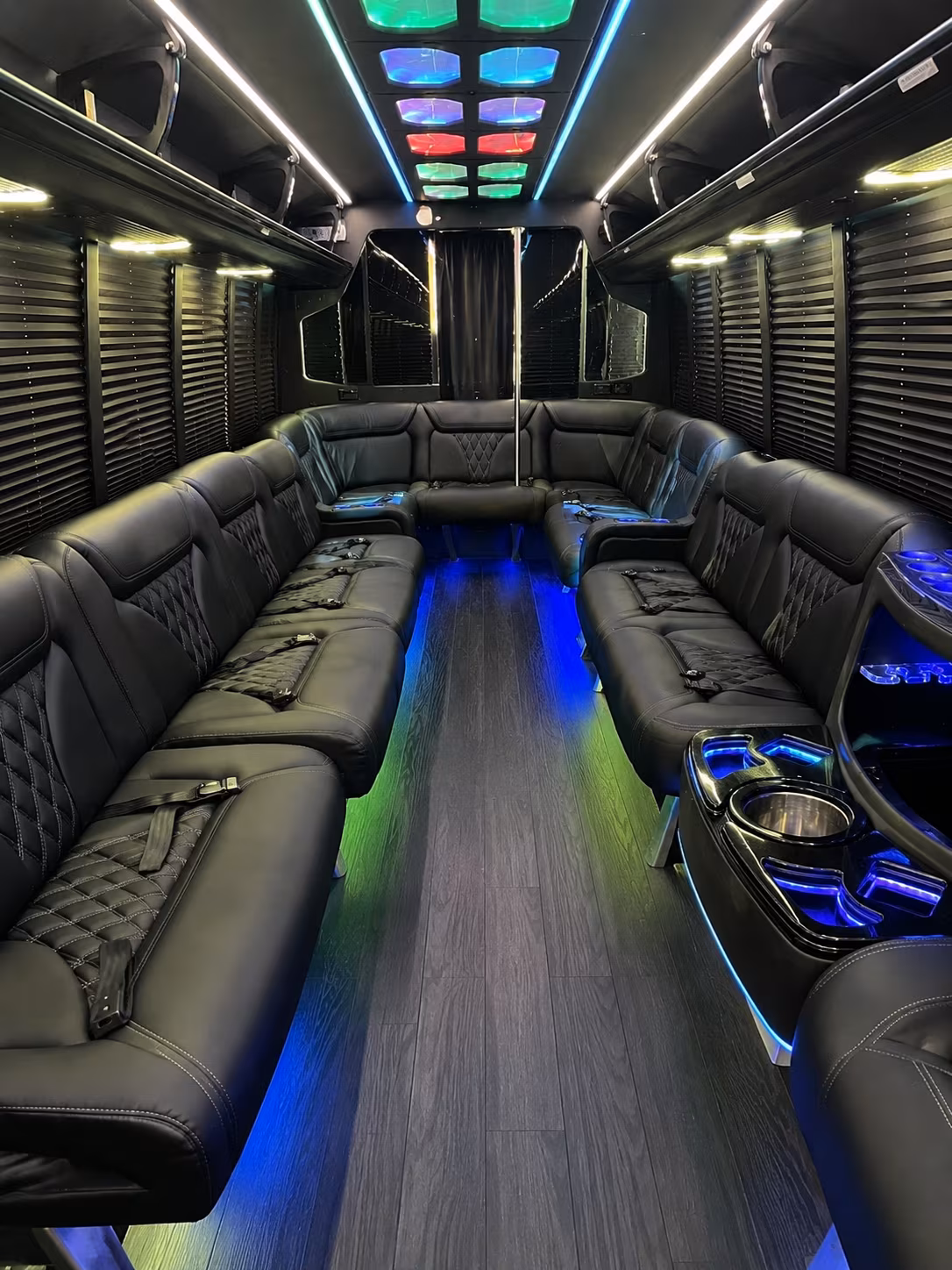 brookhaven 20 passenger party bus interior