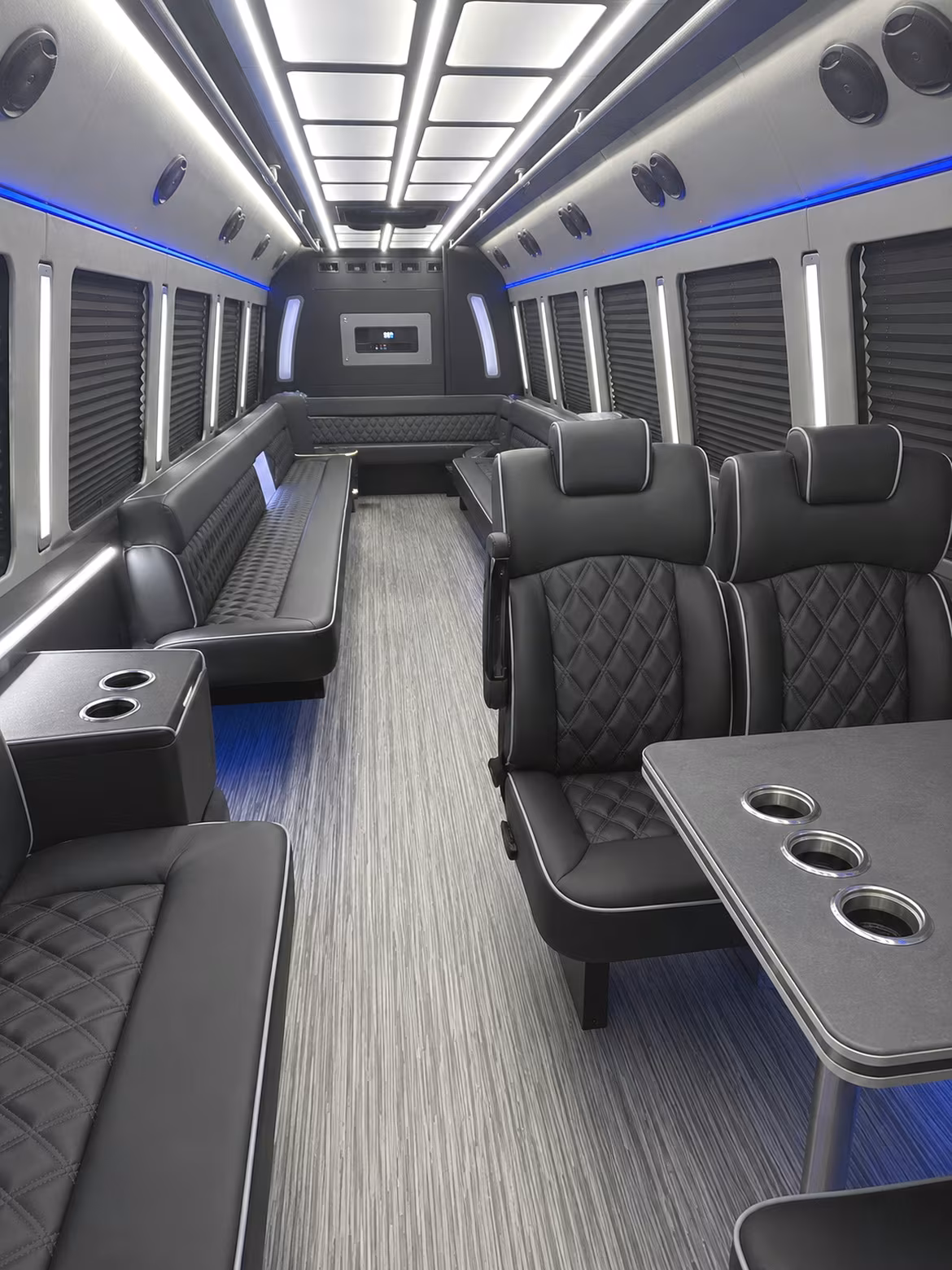 brookhaven 25 passenger party bus inside