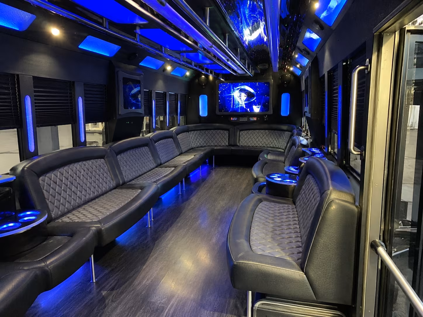 brookhaven 28 passenger party bus interior