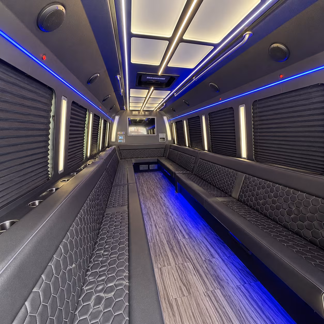 brookhaven 30 passenger party bus interior