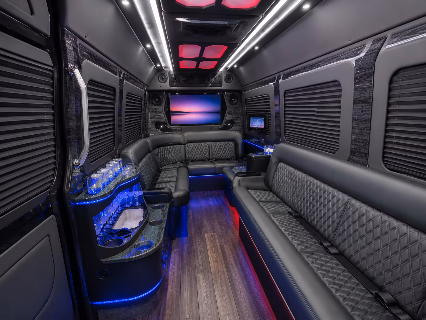 brookhaven 40 passenger party bus interior