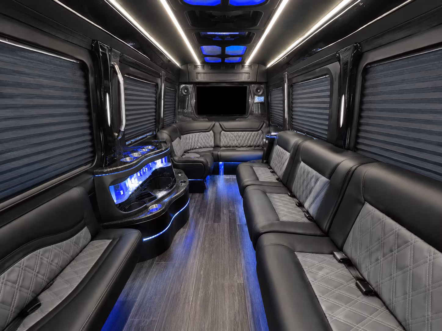 brookhaven 50 passenger party bus inside