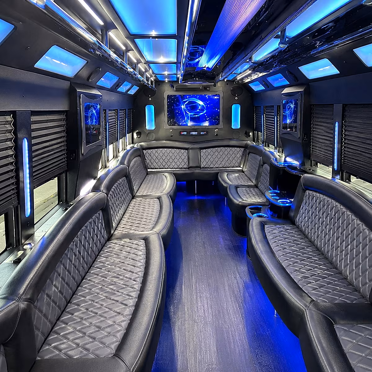 brookhaven 50 passenger party bus interior